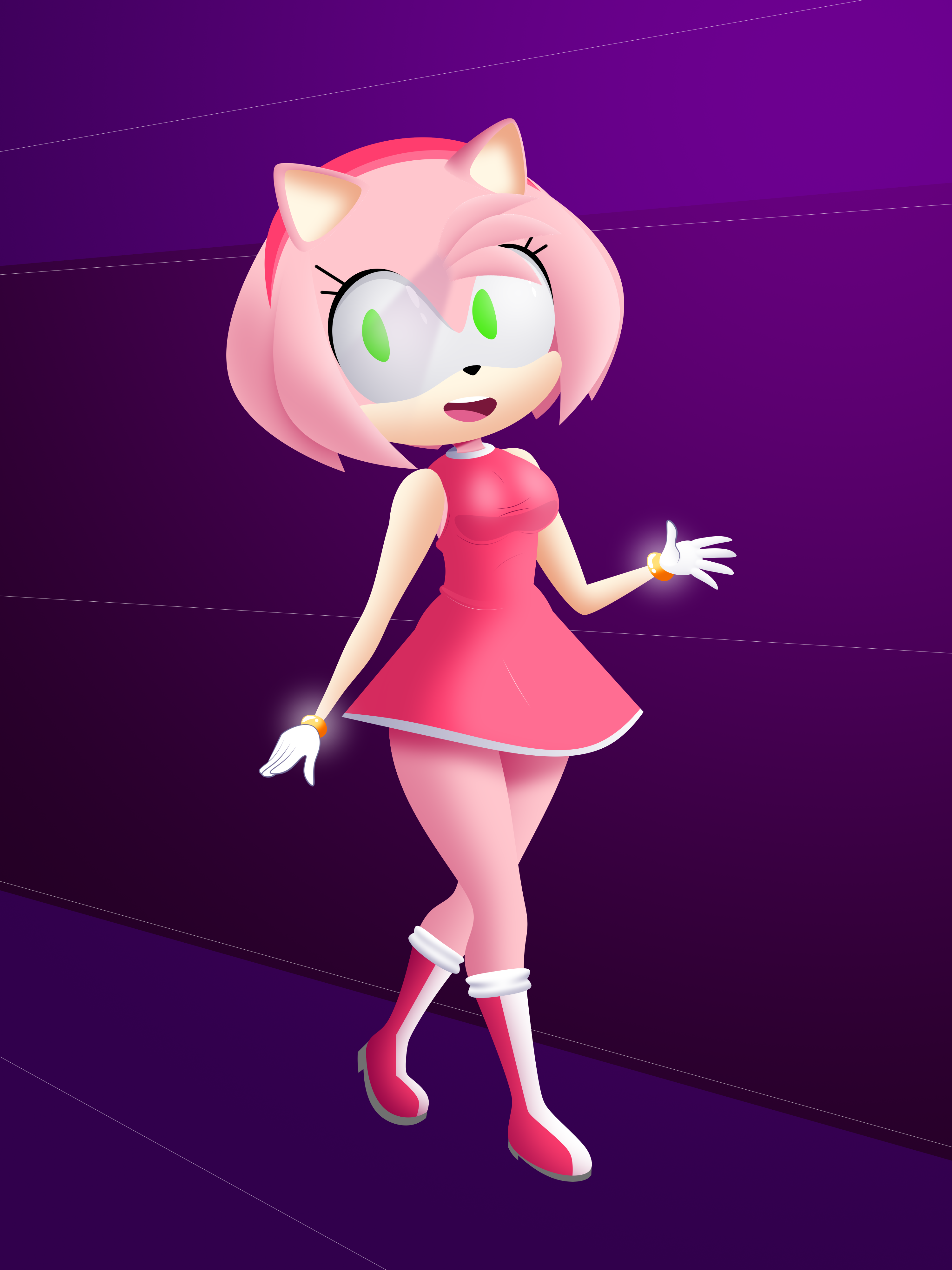 3D Amy Rose - Classic Clothing by TheArendDude on DeviantArt