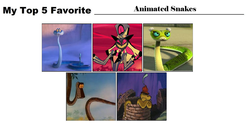 My Top 5 Favorite Animated Snakes by SillyOlBear1989 on DeviantArt