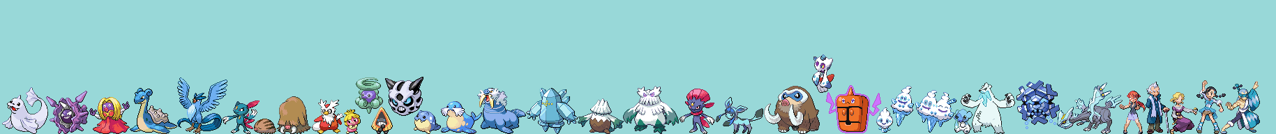 All Ice Pokemon and Trainer