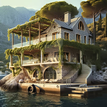 A beautiful house by the sea