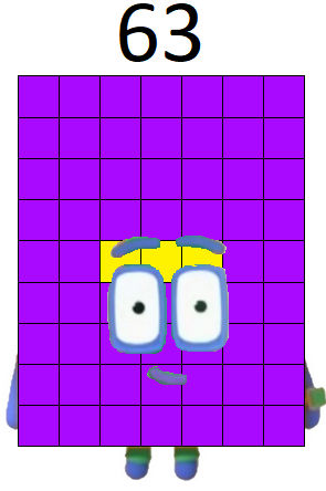Number 63 Number Block Numberblocks 63 by smutis on DeviantArt