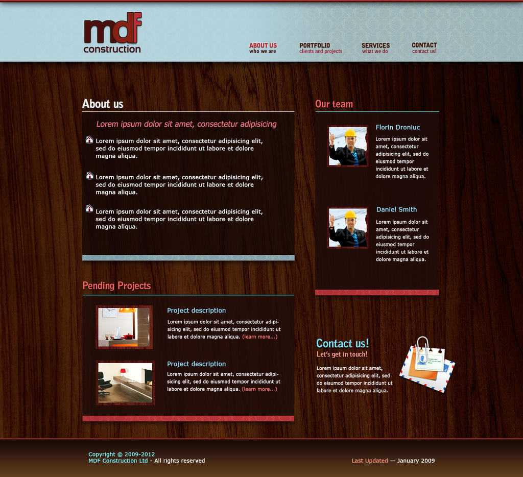 MDF Construction website