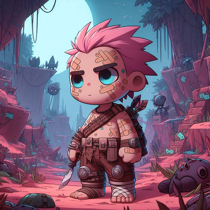 Tribal Chibi, post-apoc forest by Beophel on DeviantArt