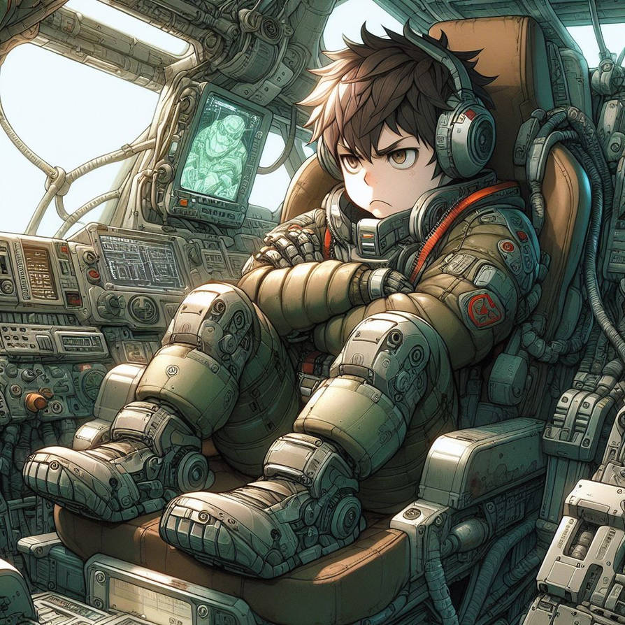 Grumpy Mechwarrior Pilot by Beophel on DeviantArt