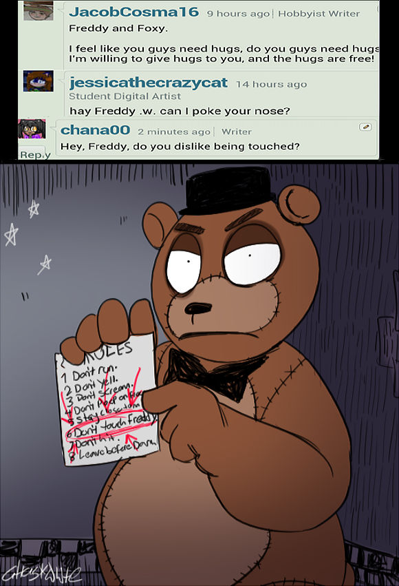 Fnaf Ask 10 Don T Touch Freddy By Atlas White On Deviantart