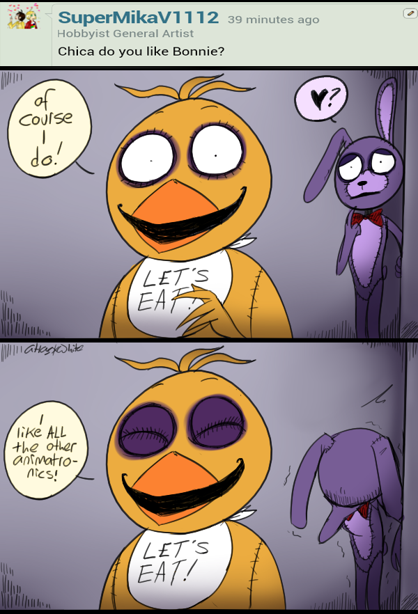 FNAF - Ask# 20 Does Chica Like Bonnie? 