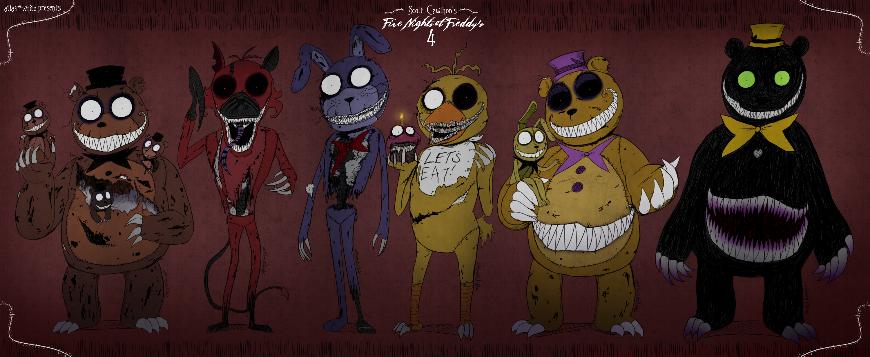 Fnaf 4: All Animatronics in 2023  Fnaf drawings, Fnaf, Online art gallery