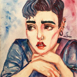 Fin watercolor Portrait