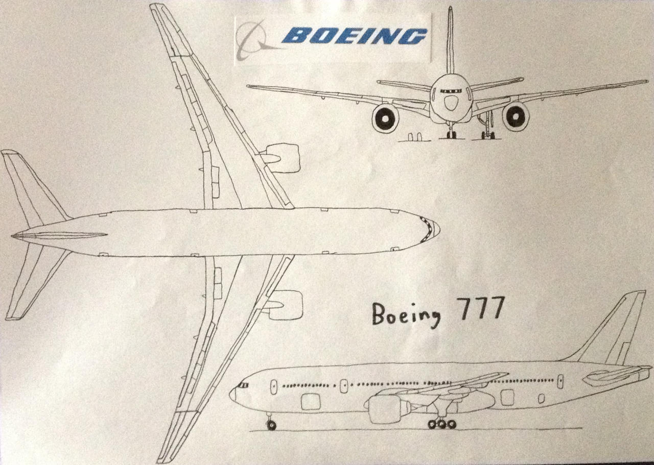 Boeing 777 by ShiningBlueShield on DeviantArt
