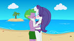 EG Rarity and Spike kissing by ShieldWingArmorofGod