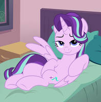 Starlight Glimmer laying down in bed