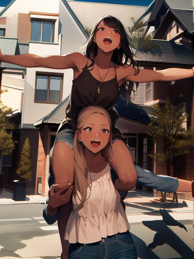 Cold Shoulder Deviantart Shoulder ride outside by Bouftou07SR on DeviantArt