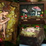 Fairy mushroom forest box + SPEEDPAINT