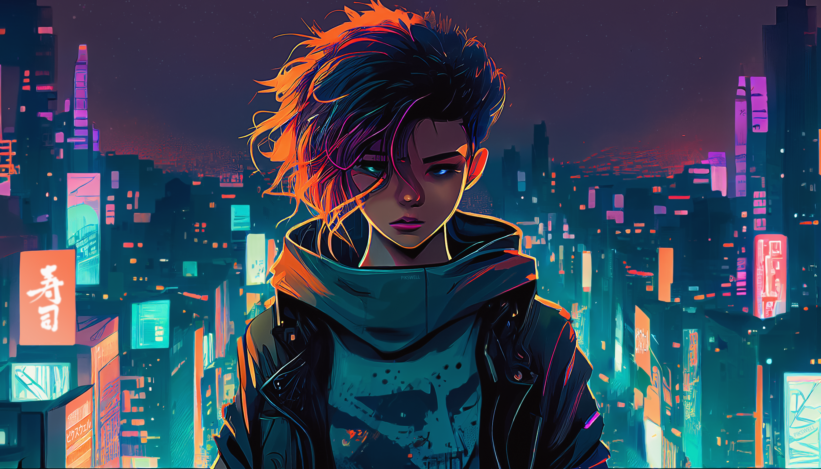 Cyberpunk Anime Wallpaper by Pikswell on DeviantArt