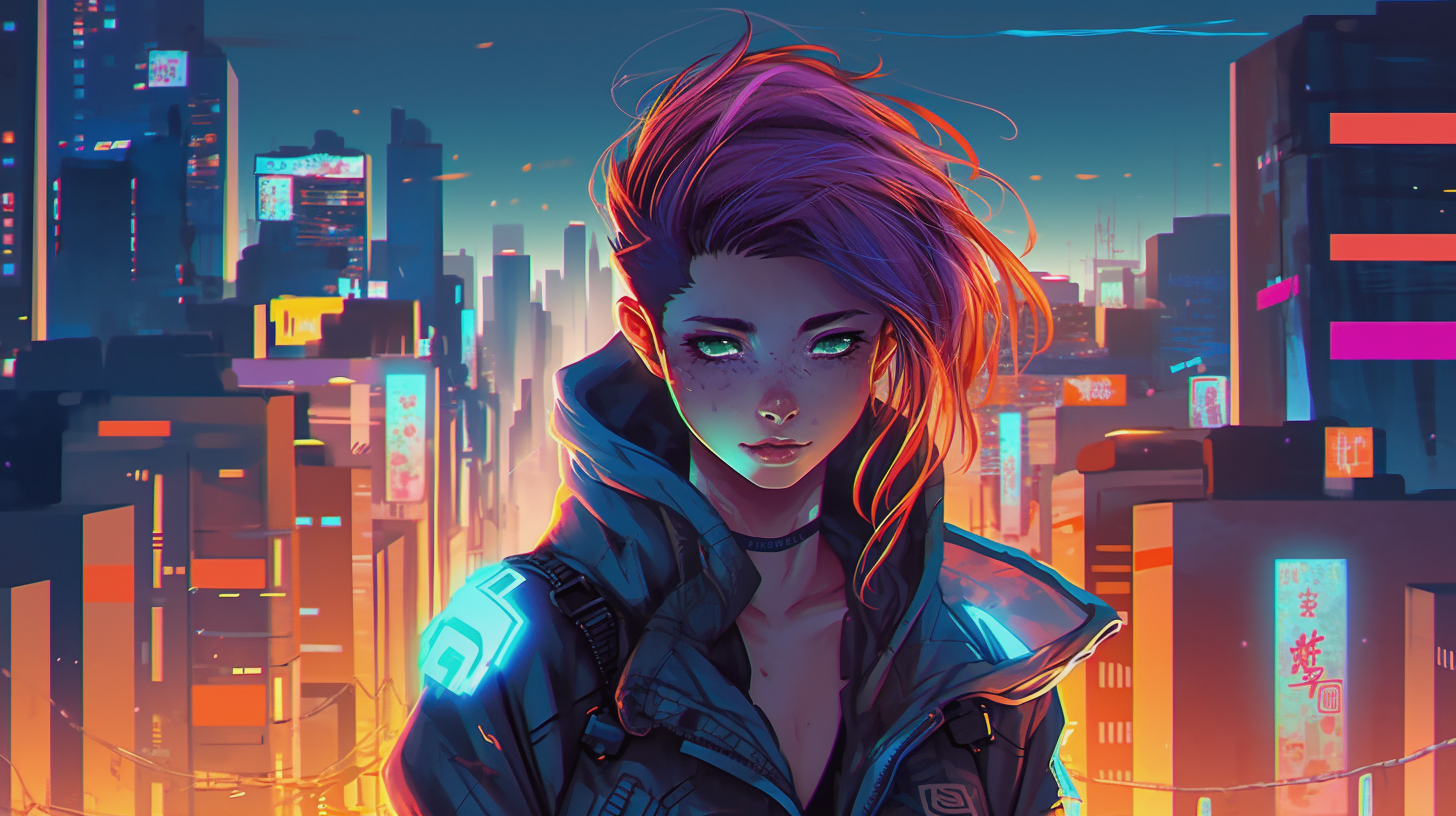 Cyberpunk Inspired Anime Girl #3 by HisapiAI on DeviantArt