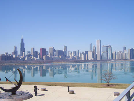 Chicago Skyline Ground View