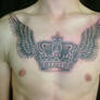 crown and wings tattoo
