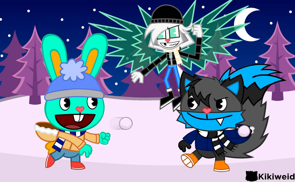 (HTF) Snowball Fight! (Gift) by Kikiweid on DeviantArt