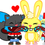 Christian and Noumi licking Cuddles face (Gift)