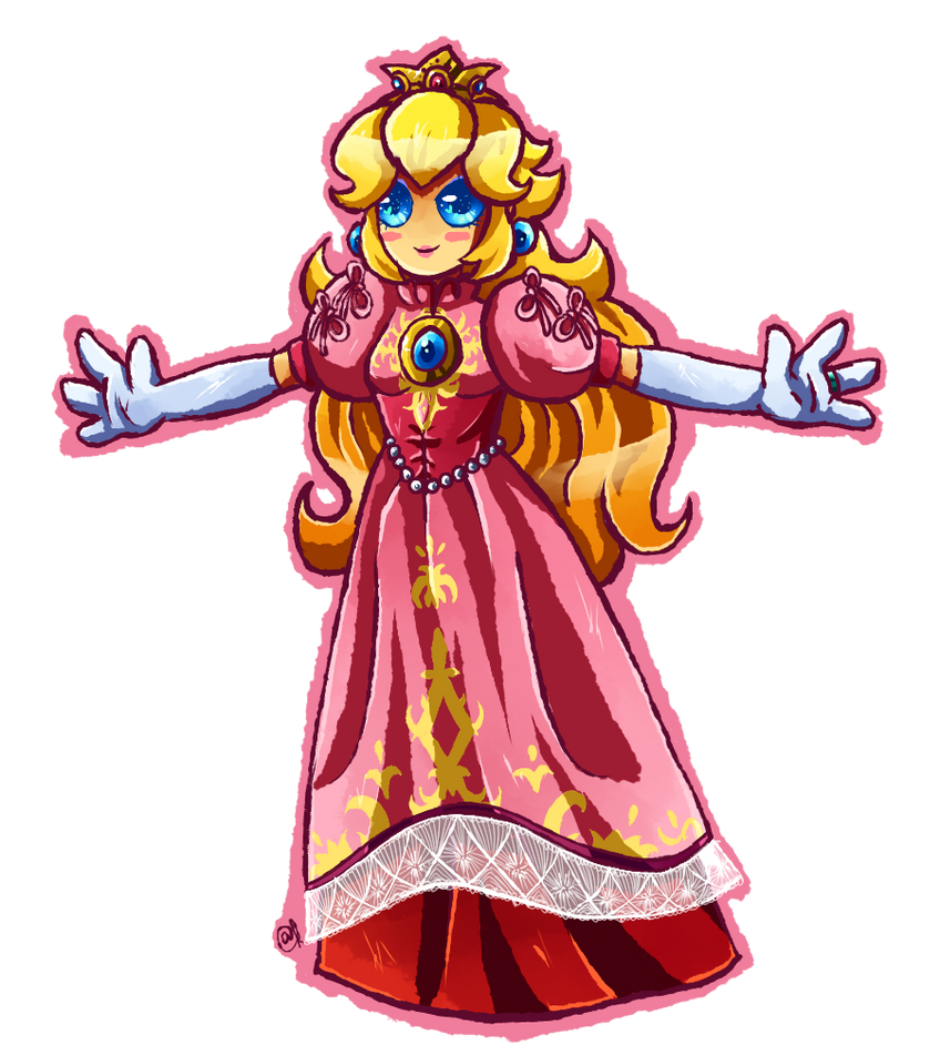 SSBM Peach by Amandinde on DeviantArt