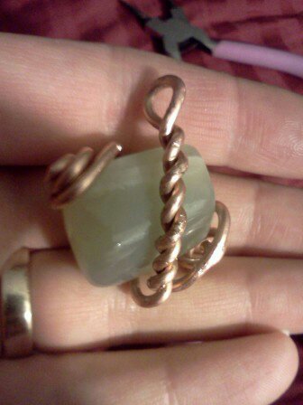 Moonstone Wrapped in copper