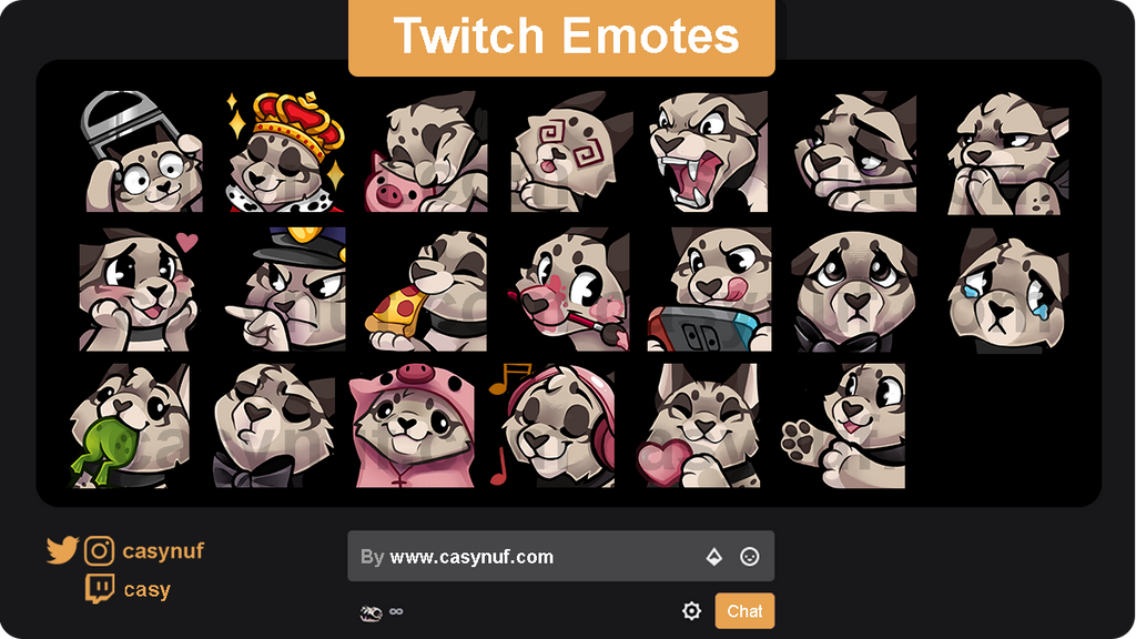 Twitch Emotes #1 by CasyNuf on DeviantArt