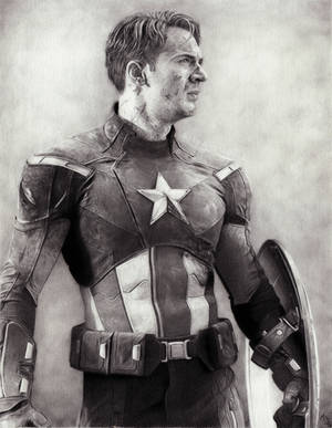 Captain America - Pencil Art by AngelynnB