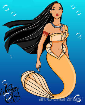 Pinup Mermaids: Pocahontas