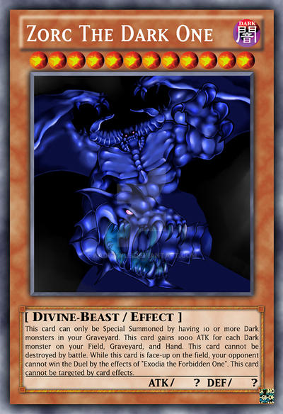 yugioh zorc the dark one card Zorc Necrohphades
