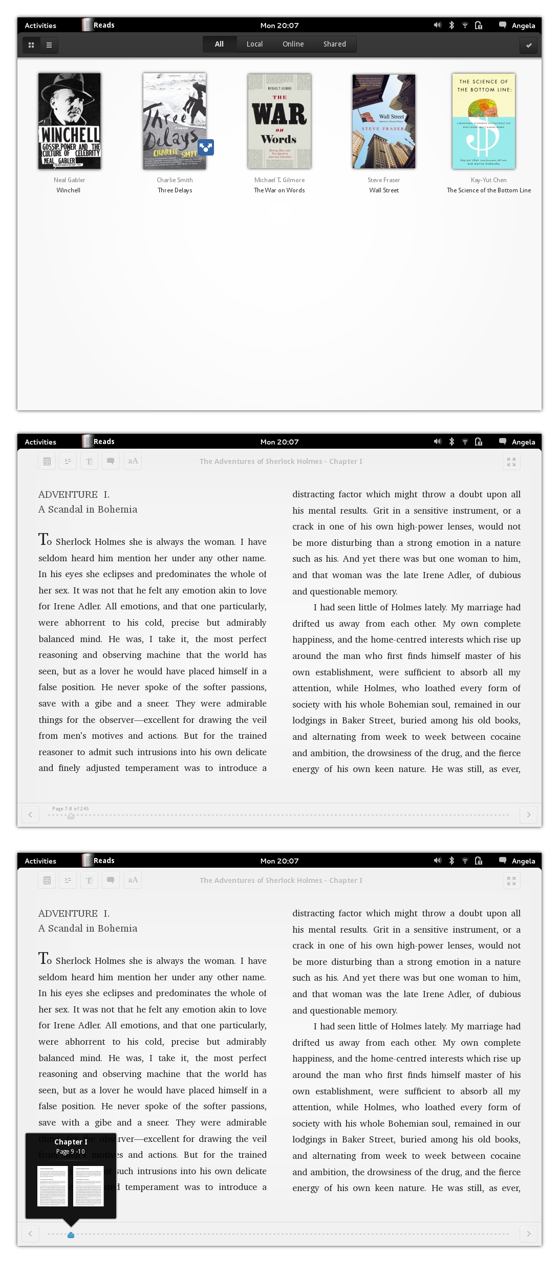 GNOME 3: Reads