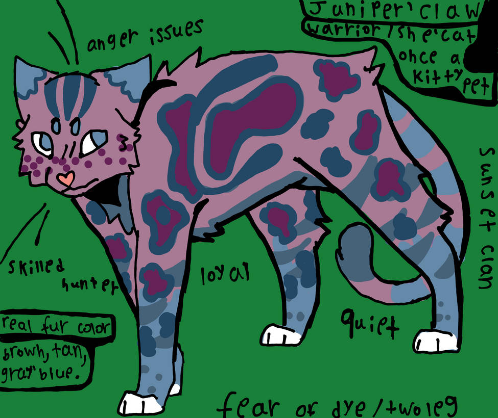 Juniperclaw warrior cats: juniper'claw(free-to-take) by Jackson-bunnyUwU on DeviantArt