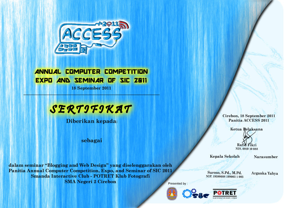 Access Course Certificate Example ACCESS Certificate by okadamar on DeviantArt