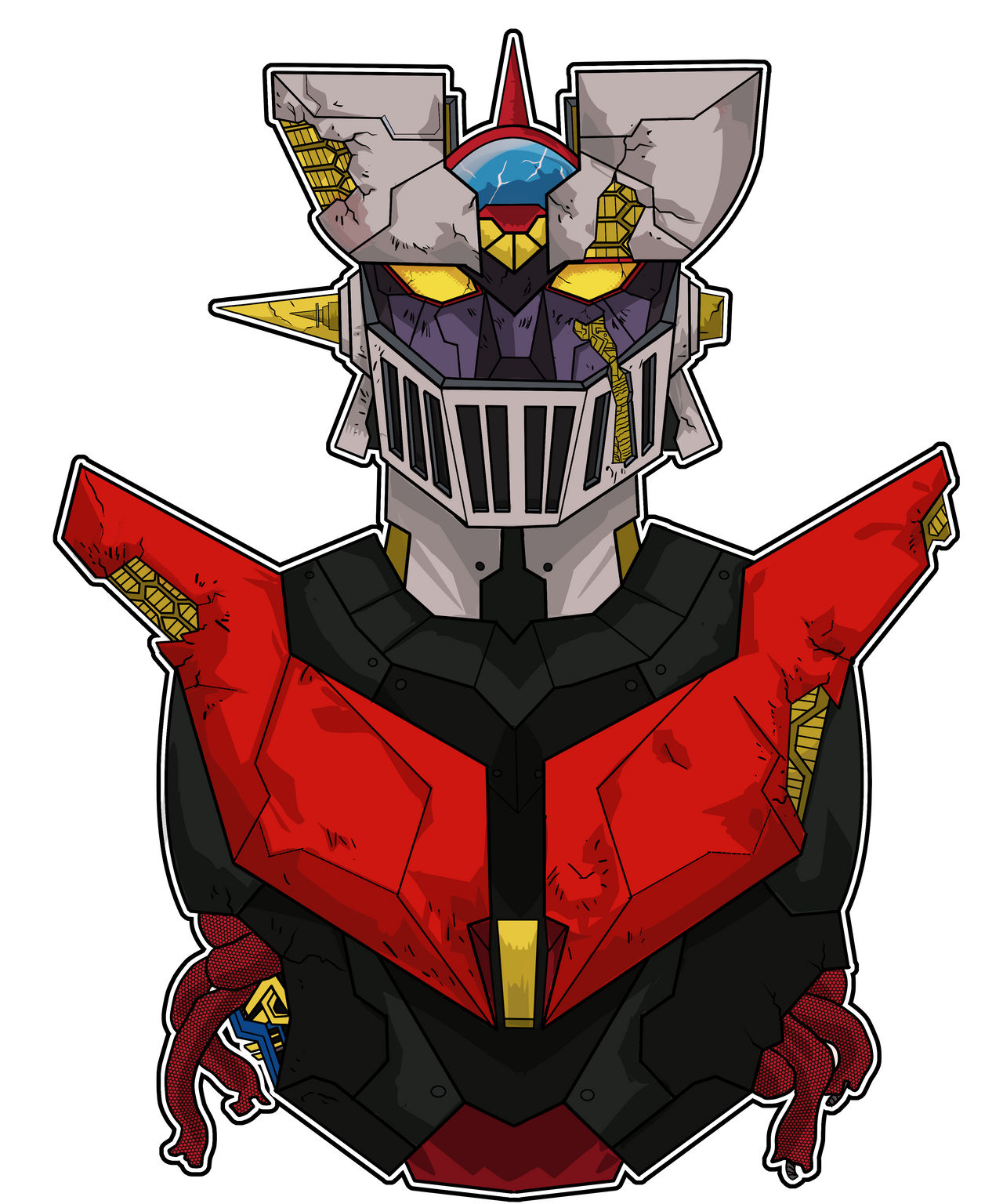 Mazinger Z Damaged 2 By Petitroid On Deviantart