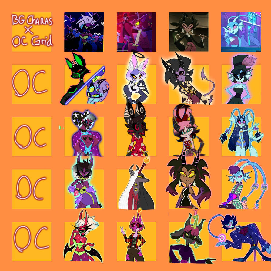 BG Characters X OC Grid CLOSED