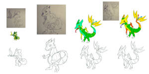 Ourobud, Thornud and Scincophyl sketchs