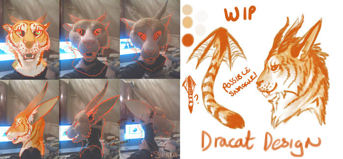 Dracat Fursuit Head WIP