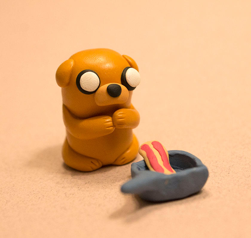 Adventure Time Jake Bacon Pancakes by SculptedPups Adventure Time Jake Bacon Pancakes by SculptedPups