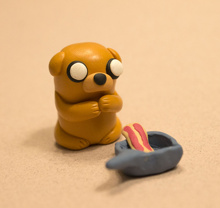 Adventure Time Jake Bacon Pancakes by SculptedPups Adventure Time Jake Bacon Pancakes by SculptedPups