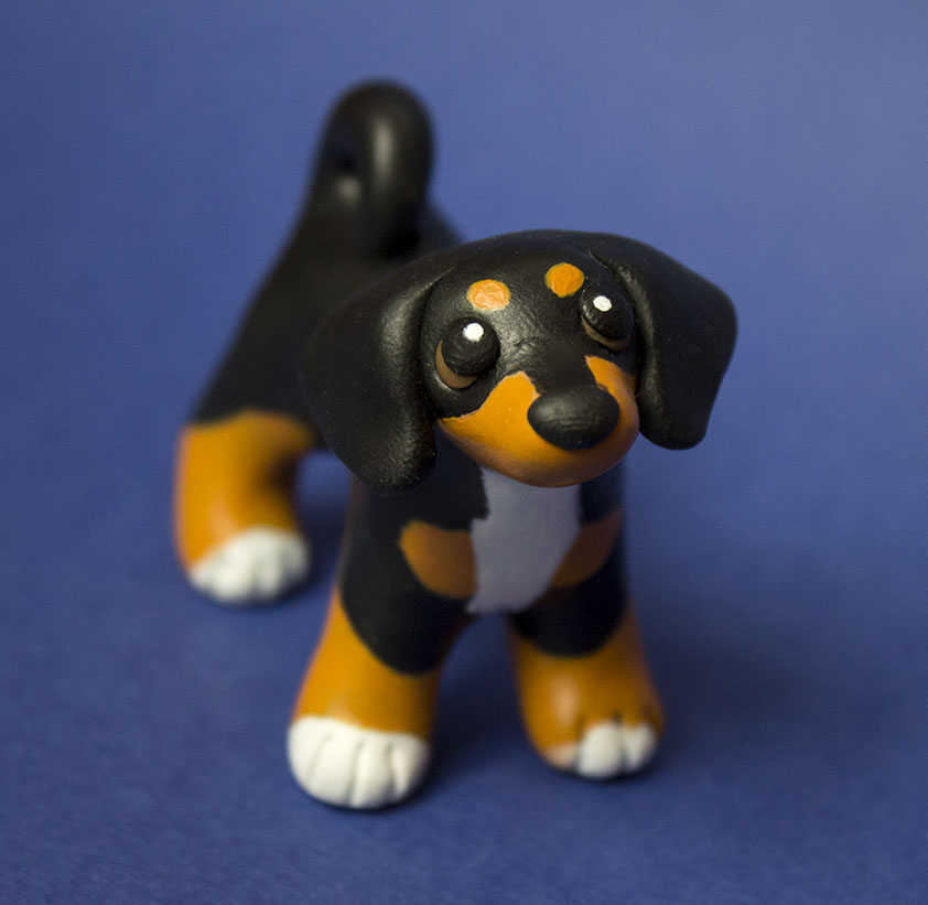 Dachshund mix dog sculpture