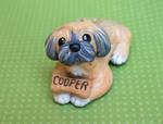 Cooper Lhasa apso dog sculpture by SculptedPups