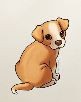 Cute puppy drawing