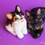 Cookie and Smudge Cats sculpture commission