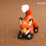 Baby fox kit sculpture