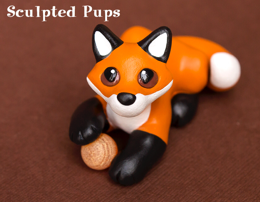 Mini fox sculpture