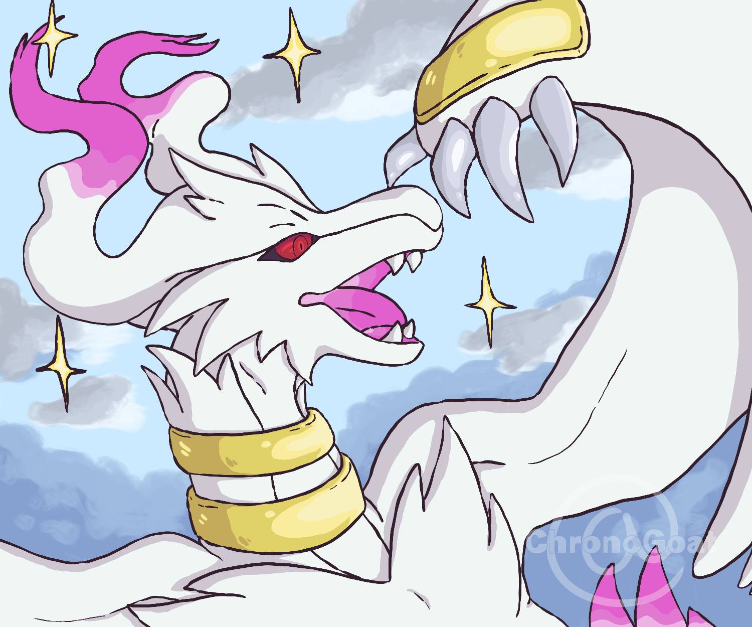 Shiny Reshiram by ChronoGoat on DeviantArt