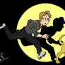 Tintin tribute  - Me and my dog in Herge style -