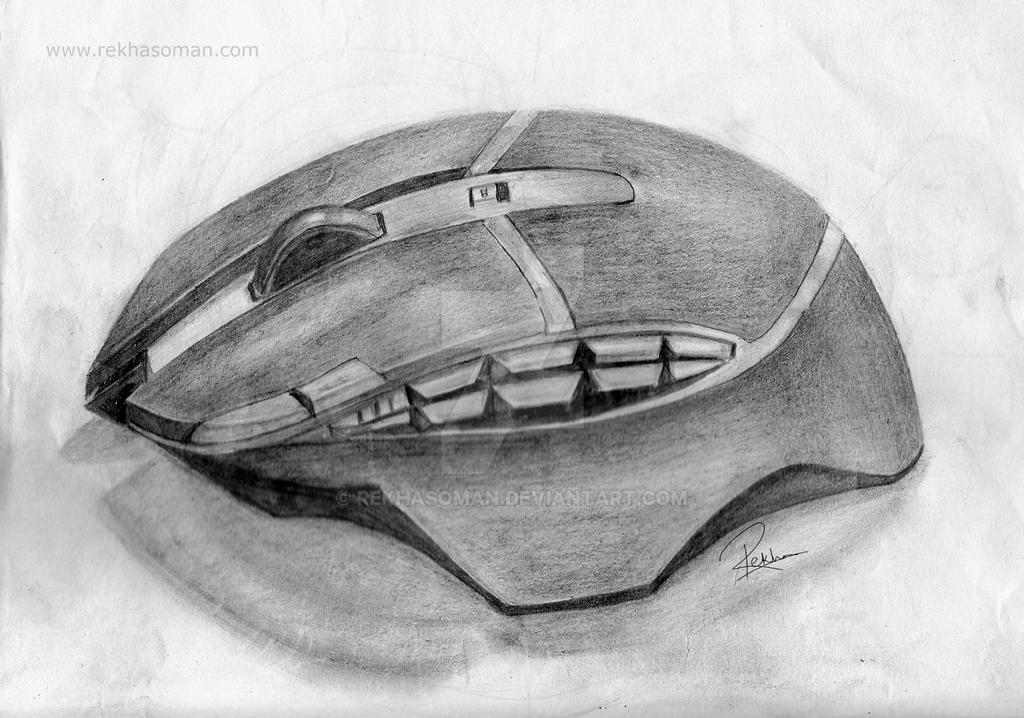 Logitech Mouse - Still Life Sketch by RekhaSoman on DeviantArt