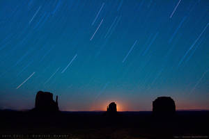 Monument Valley at night