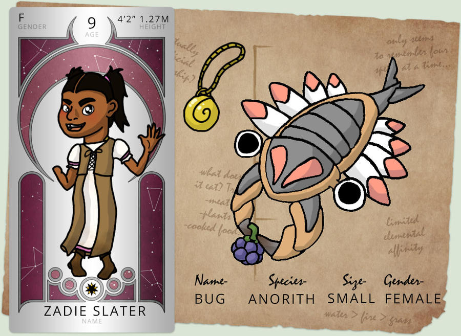 DB-OCT - Zadie Slater and Bug by Lycanruckus on DeviantArt