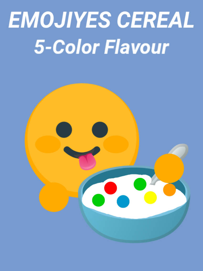 Emojiyes cereal 5-color flavour by Emojistudio2009 on DeviantArt